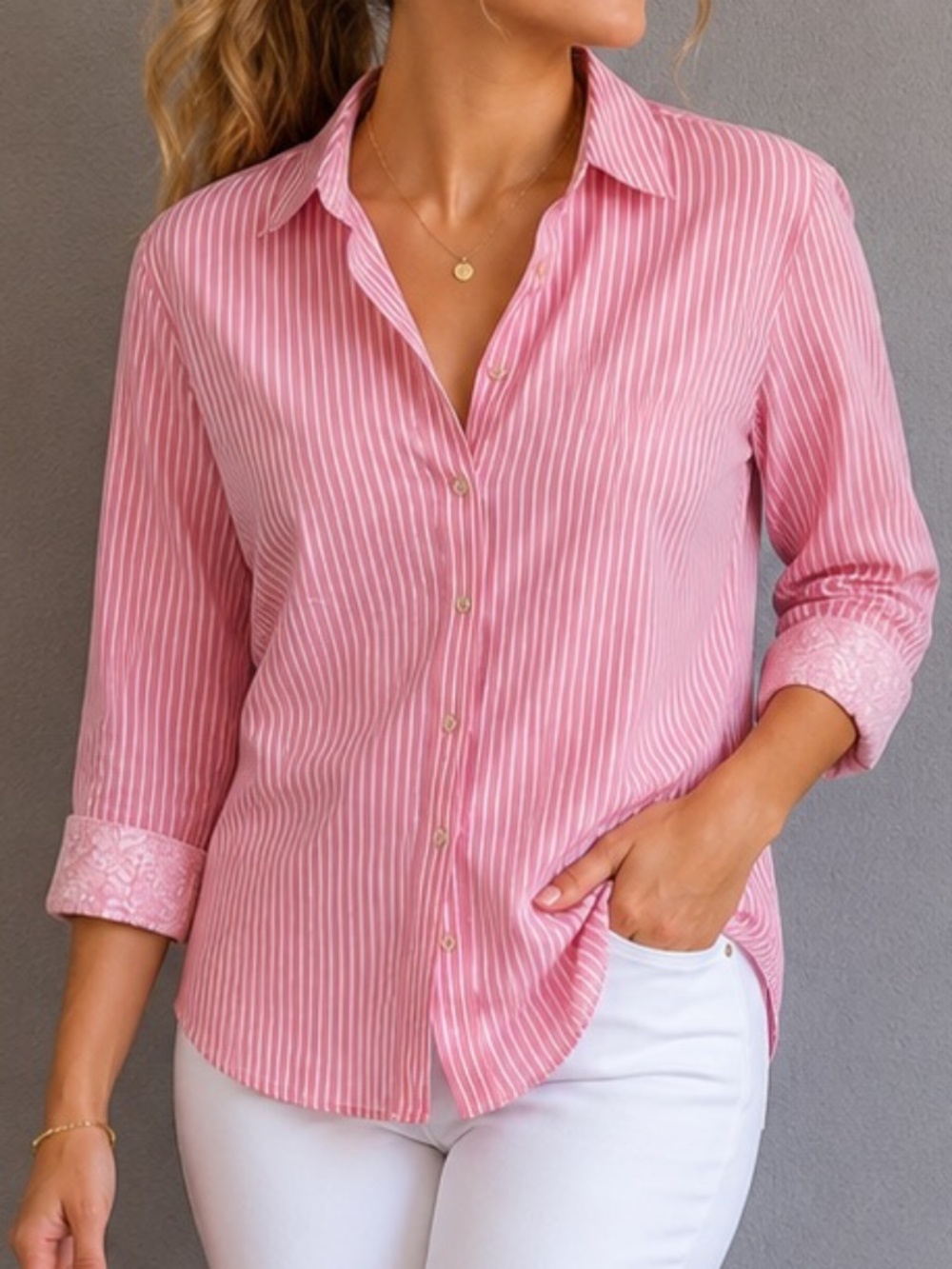 Talbot's Wrinkle Resistant Button Down Blouse Size 12